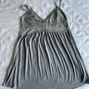 Amazon Elegant Gray Lace Chemise
